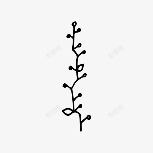 植物树枝手绘图标svg_新图网 https://ixintu.com 手绘 树枝 植物 素描 自然 萌芽