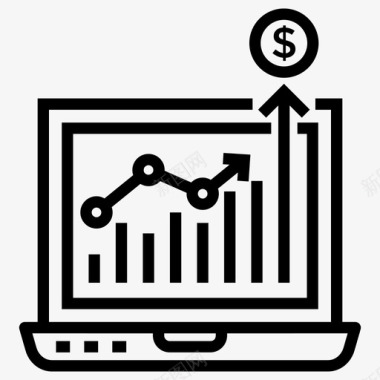 价值投资策略金融分析增长投资图标图标