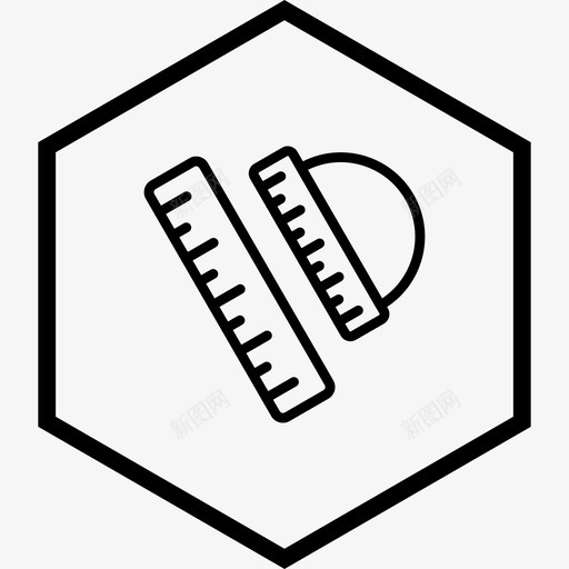 几何集教育比例尺图标svg_新图网 https://ixintu.com 几何集 教育 比例尺