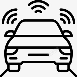 汽车传感器自动驾驶汽车汽车传感器无人驾驶图标高清图片