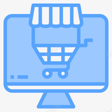 网上购物购物149蓝色图标图标