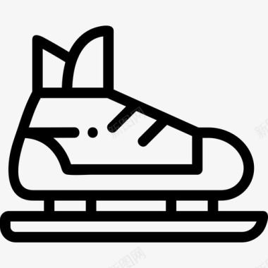 溜冰鞋曲棍球23直线型图标图标