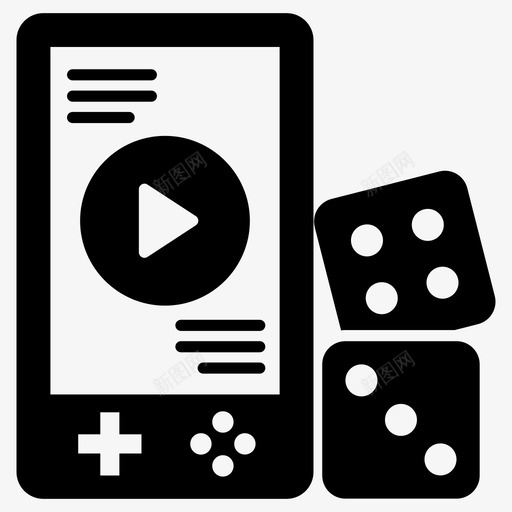 电子游戏骰子游戏手机游戏图标svg_新图网 https://ixintu.com 在线游戏 字形 应用程序 开发 手机游戏 扑克 游戏 电子游戏 网站 骰子