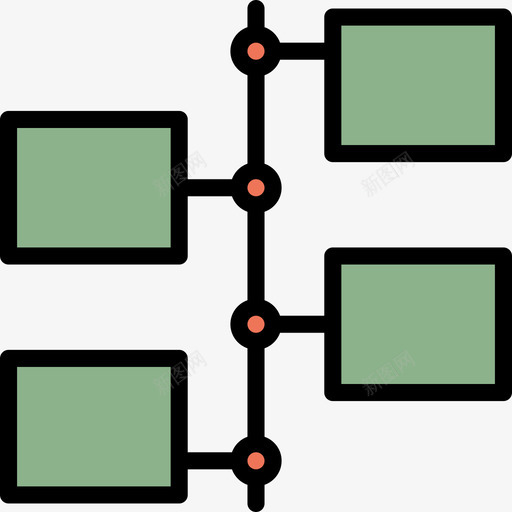 时间线图表和图表4线颜色图标svg_新图网 https://ixintu.com 图表和图表4 时间线 线颜色