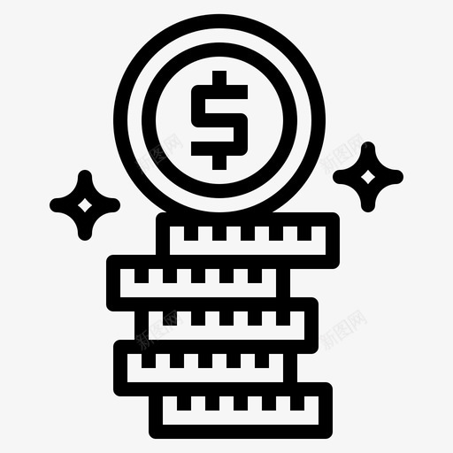 美元硬币乐透直读图标svg_新图网 https://ixintu.com 乐透 直读 硬币 美元