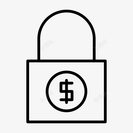 货币保险箱商业上锁图标svg_新图网 https://ixintu.com 上锁 办公设备概述 商业 安全 货币保险箱