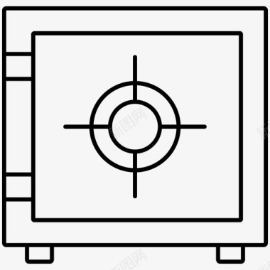 保险箱储物柜保护装置图标图标