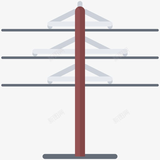 电源线电工8扁平图标svg_新图网 https://ixintu.com 扁平 电工 电源线