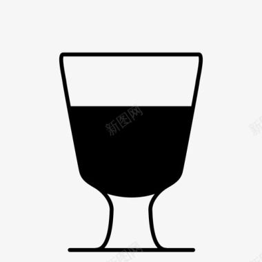 脚鸡尾酒杯酒精鸡尾酒杯图标图标