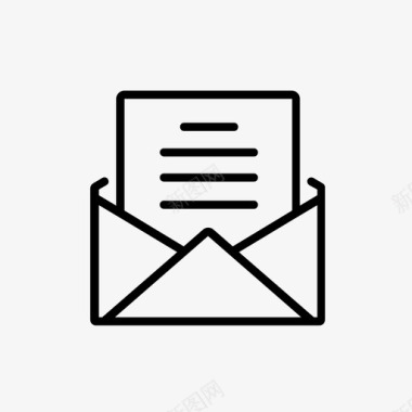 开封信电子邮件信封图标图标