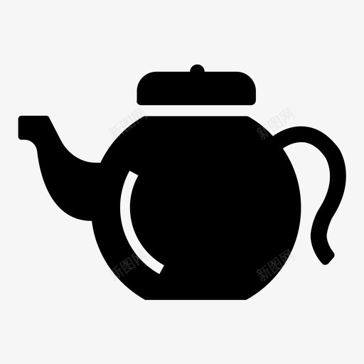 茶壶咖啡水壶图标svg_新图网 https://ixintu.com 咖啡 咖啡店图标集1 水壶 茶壶