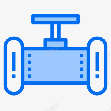 煤气管120结构蓝色图标图标