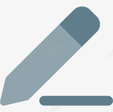 铅笔基本用户界面3扁平图标图标