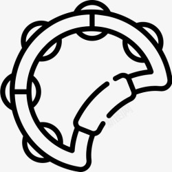 tambourineTambourineReggae28线性图标高清图片