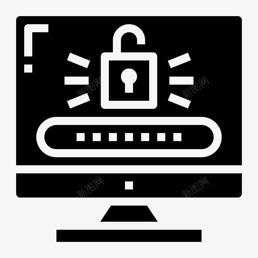 锁定数据保护图标svg_新图网 https://ixintu.com 互联网 保护 安全 数据 稳定 锁定