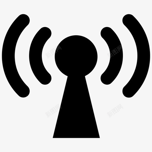 wifi传输互联网信号2图标svg_新图网 https://ixintu.com wifi 互联网 传输 信号