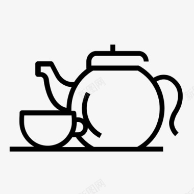 茶壶咖啡杯子图标图标