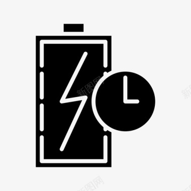 电池计时蓄电池持续时间图标图标