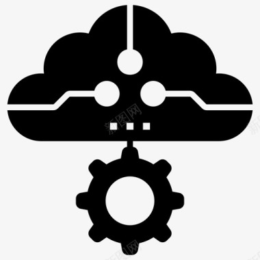 云服务paas云计算云平台图标图标