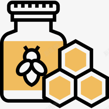 蜂蜡养蜂场10黄影图标图标