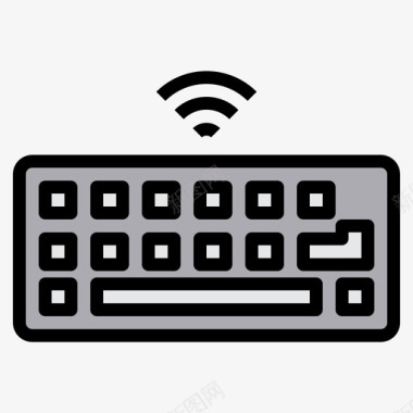键盘小工具10线性颜色图标图标