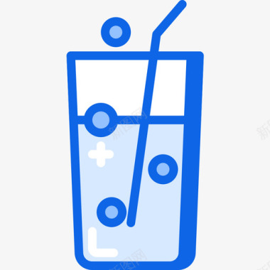 软饮料61号餐厅蓝色图标图标