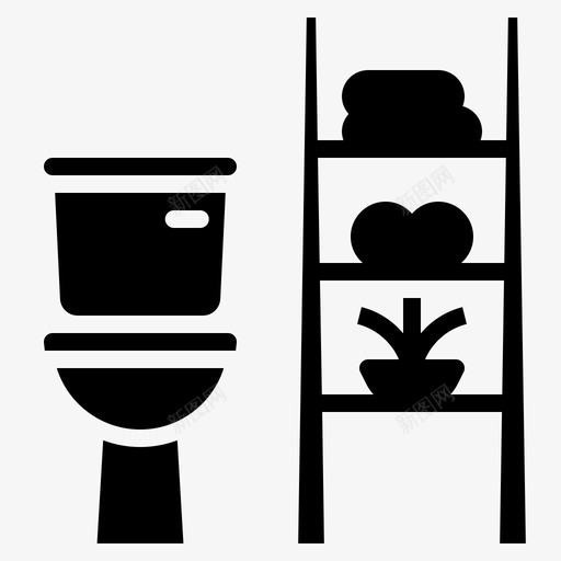 卫生间浴室家居用品图标svg_新图网 https://ixintu.com 卫生间 家居 家居用品 家居装饰 浴室 装饰品