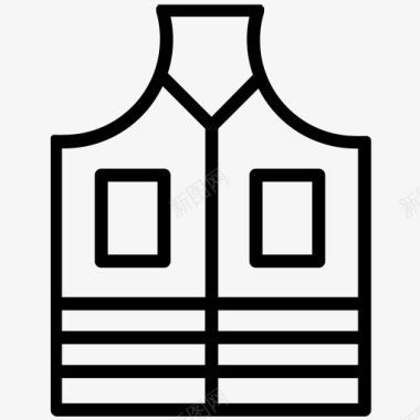背心承包商劳工图标图标
