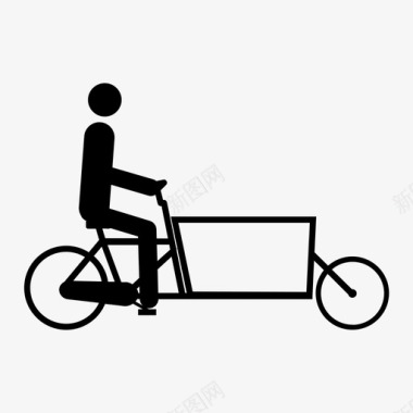 轻型载货自行车更长载货自行车车轮图标图标