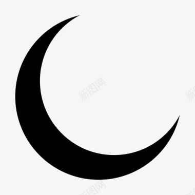 新月伊斯兰教月亮图标图标