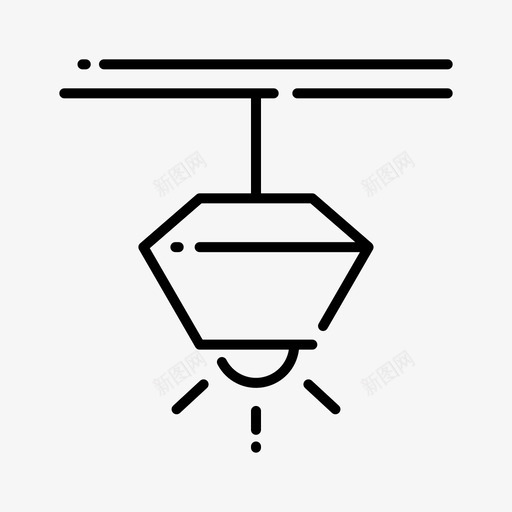 灯室内19线性图标svg_新图网 https://ixintu.com 室内设计19 灯 线性