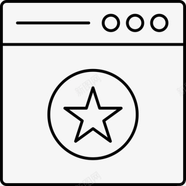 星号浏览器收藏夹图标图标