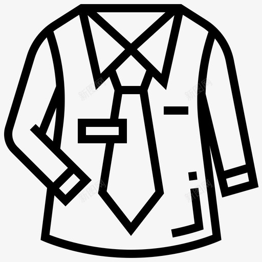 衬衫衣服员工图标svg_新图网 https://ixintu.com 制服 员工 商务 必需品 衣服 衬衫 西装
