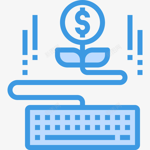 金钱商业概念7蓝色图标svg_新图网 https://ixintu.com 商业 概念 蓝色 金钱