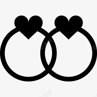结婚戒指订婚爱情图标图标