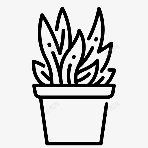 植物装饰生长图标svg_新图网 https://ixintu.com 办公空间 叶子 植物 生长 自然 装饰