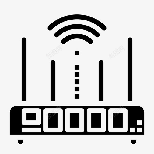 路由器控制家用图标svg_新图网 https://ixintu.com 家用 恒温器 技术 控制 智能 智能家居固态 路由器