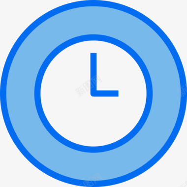 时钟接口按钮6蓝色图标图标