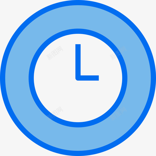 时钟接口按钮6蓝色图标svg_新图网 https://ixintu.com 按钮 接口 时钟 蓝色