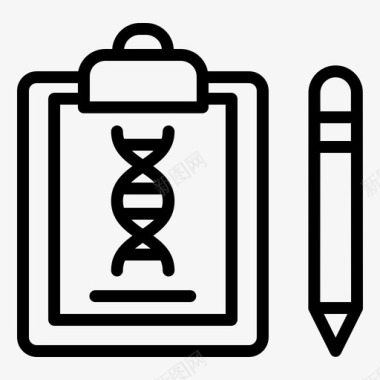 剪贴板科学100线性图标图标