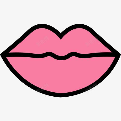 嘴唇时尚4线性颜色图标svg_新图网 https://ixintu.com 嘴唇 时尚 线性 颜色
