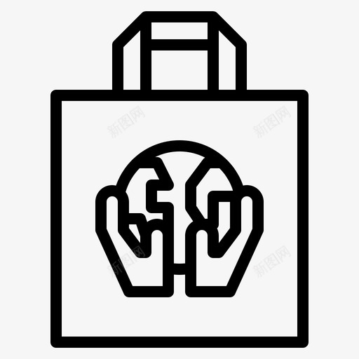 手提袋环保可重复使用图标svg_新图网 https://ixintu.com 使用 塑料 手提袋 概述 污染 环保 重复