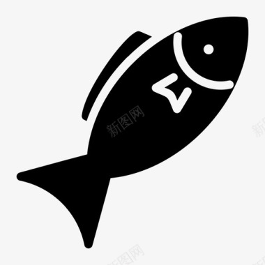 鱼过敏原饮食图标图标