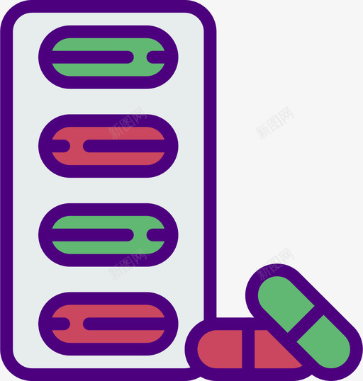 线性10颗牙科药丸图标svg_新图网 https://ixintu.com 10颗 牙科 线性 药丸