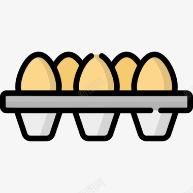 鸡蛋超市35原色图标图标