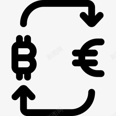 交换比特币124线性图标图标