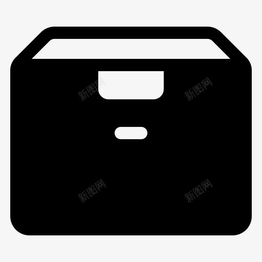 盒文件包图标svg_新图网 https://ixintu.com 字形 存储 存储器 文件 服务器