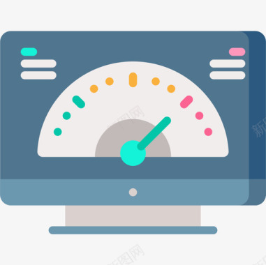 速度网络托管37扁平图标图标