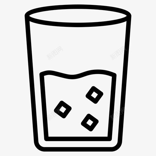 饮料杯子美食图标svg_新图网 https://ixintu.com 字形 杯子 果汁 玻璃杯 美食 苏打水 设置 饮料