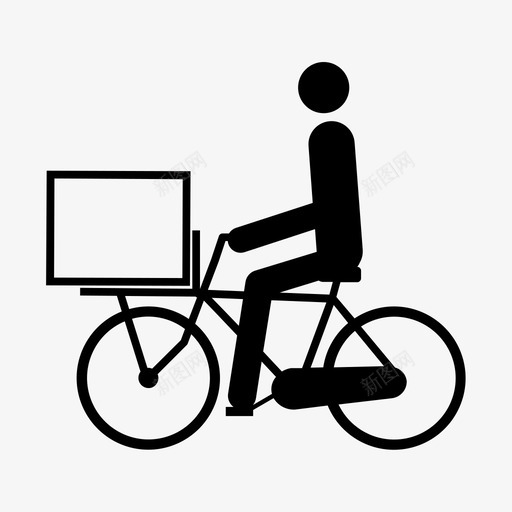 自行车投递箱自行车手速度图标svg_新图网 https://ixintu.com 投递 方形 自行 自行车 车手 速度